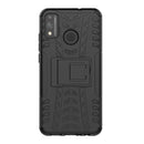 For Huawei Honor 9X Lite / Honor 8X Tire Texture Shockproof TPU + PC Protective Case with Holder(Black)