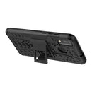 For Huawei Honor 9X Lite / Honor 8X Tire Texture Shockproof TPU + PC Protective Case with Holder(Black)