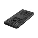For Huawei Honor 9X Lite / Honor 8X Tire Texture Shockproof TPU + PC Protective Case with Holder(Black)