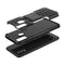 For Huawei Honor 9X Lite / Honor 8X Tire Texture Shockproof TPU + PC Protective Case with Holder(Black)