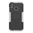 For Huawei Honor 9X Lite / Honor 8X Tire Texture Shockproof TPU + PC Protective Case with Holder(White)