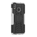 For Huawei Honor 9X Lite / Honor 8X Tire Texture Shockproof TPU + PC Protective Case with Holder(White)