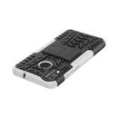 For Huawei Honor 9X Lite / Honor 8X Tire Texture Shockproof TPU + PC Protective Case with Holder(White)