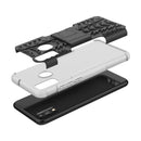 For Huawei Honor 9X Lite / Honor 8X Tire Texture Shockproof TPU + PC Protective Case with Holder(White)