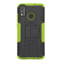 For Huawei Honor 9X Lite / Honor 8X Tire Texture Shockproof TPU + PC Protective Case with Holder(Green)