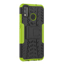For Huawei Honor 9X Lite / Honor 8X Tire Texture Shockproof TPU + PC Protective Case with Holder(Green)