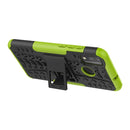 For Huawei Honor 9X Lite / Honor 8X Tire Texture Shockproof TPU + PC Protective Case with Holder(Green)