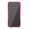 For Huawei Honor 9X Lite / Honor 8X Tire Texture Shockproof TPU + PC Protective Case with Holder(Rose Red)