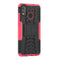 For Huawei Honor 9X Lite / Honor 8X Tire Texture Shockproof TPU + PC Protective Case with Holder(Rose Red)