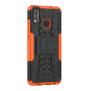 For Huawei Honor 9X Lite / Honor 8X Tire Texture Shockproof TPU + PC Protective Case with Holder(Orange)