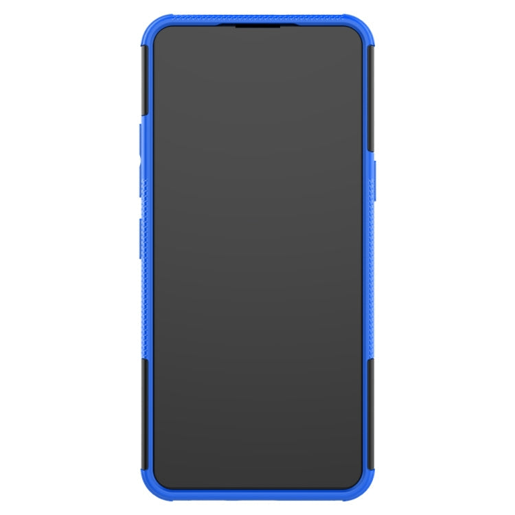 For LG K41S / K51S Tire Texture Shockproof TPU + PC Protective Case with Holder(Blue)
