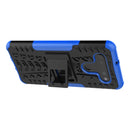 For LG K41S / K51S Tire Texture Shockproof TPU + PC Protective Case with Holder(Blue)