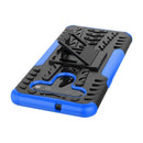 For LG K41S / K51S Tire Texture Shockproof TPU + PC Protective Case with Holder(Blue)