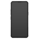 For LG K41S / K51S Tire Texture Shockproof TPU + PC Protective Case with Holder(Black)