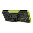 For LG K41S / K51S Tire Texture Shockproof TPU + PC Protective Case with Holder(Green)