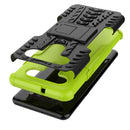 For LG K41S / K51S Tire Texture Shockproof TPU + PC Protective Case with Holder(Green)