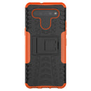 For LG K41S / K51S Tire Texture Shockproof TPU + PC Protective Case with Holder(Orange)