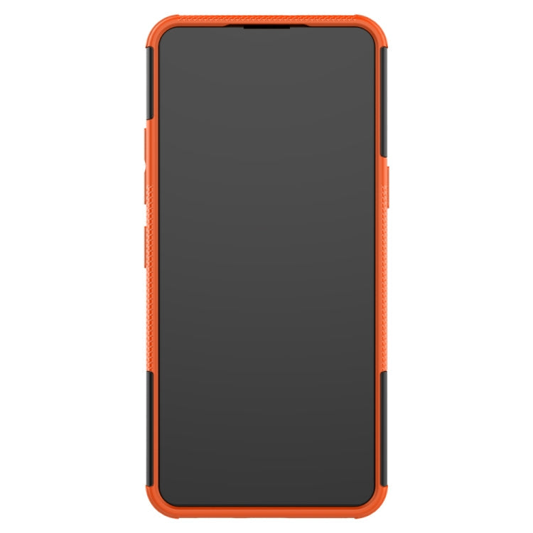 For LG K41S / K51S Tire Texture Shockproof TPU + PC Protective Case with Holder(Orange)