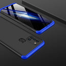 For Samsung Galaxy A21s GKK Three Stage Splicing Full Coverage PC Protective Case(Black Blue)