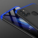 For Samsung Galaxy A21s GKK Three Stage Splicing Full Coverage PC Protective Case(Black Blue)
