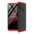 For Samsung Galaxy A21s GKK Three Stage Splicing Full Coverage PC Protective Case(Black Red)