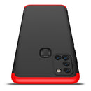 For Samsung Galaxy A21s GKK Three Stage Splicing Full Coverage PC Protective Case(Black Red)