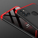 For Samsung Galaxy A21s GKK Three Stage Splicing Full Coverage PC Protective Case(Black Red)