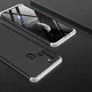 For Samsung Galaxy A21s GKK Three Stage Splicing Full Coverage PC Protective Case(Black Silver)