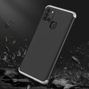 For Samsung Galaxy A21s GKK Three Stage Splicing Full Coverage PC Protective Case(Black Silver)