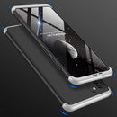 For Samsung Galaxy A21s GKK Three Stage Splicing Full Coverage PC Protective Case(Black Silver)