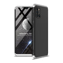 For Samsung Galaxy A31 GKK Three Stage Splicing Full Coverage PC Protective Case(Black Silver)