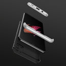 For Samsung Galaxy A31 GKK Three Stage Splicing Full Coverage PC Protective Case(Black Silver)