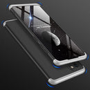 For Samsung Galaxy A31 GKK Three Stage Splicing Full Coverage PC Protective Case(Black Silver)
