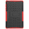 For Lenovo Tab M10 Plus TB-X606F Tire Texture Shockproof TPU+PC Protective Case with Holder(Red)