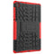 For Lenovo Tab M10 Plus TB-X606F Tire Texture Shockproof TPU+PC Protective Case with Holder(Red)