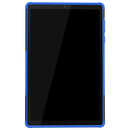 For Lenovo Tab M10 Plus TB-X606F Tire Texture Shockproof TPU+PC Protective Case with Holder(Blue)