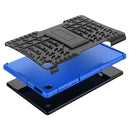 For Lenovo Tab M10 Plus TB-X606F Tire Texture Shockproof TPU+PC Protective Case with Holder(Blue)