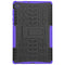 For Lenovo Tab M10 Plus TB-X606F Tire Texture Shockproof TPU+PC Protective Case with Holder(Purple)