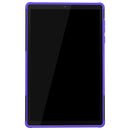 For Lenovo Tab M10 Plus TB-X606F Tire Texture Shockproof TPU+PC Protective Case with Holder(Purple)