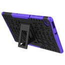 For Lenovo Tab M10 Plus TB-X606F Tire Texture Shockproof TPU+PC Protective Case with Holder(Purple)