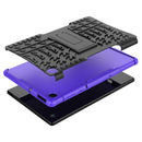 For Lenovo Tab M10 Plus TB-X606F Tire Texture Shockproof TPU+PC Protective Case with Holder(Purple)