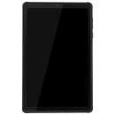 For Lenovo Tab M10 Plus TB-X606F Tire Texture Shockproof TPU+PC Protective Case with Holder(Black)