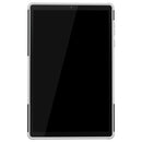 For Lenovo Tab M10 Plus TB-X606F Tire Texture Shockproof TPU+PC Protective Case with Holder(White)