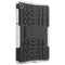 For Lenovo Tab M10 Plus TB-X606F Tire Texture Shockproof TPU+PC Protective Case with Holder(White)