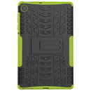 For Lenovo Tab M10 Plus TB-X606F Tire Texture Shockproof TPU+PC Protective Case with Holder(Green)