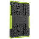 For Lenovo Tab M10 Plus TB-X606F Tire Texture Shockproof TPU+PC Protective Case with Holder(Green)