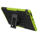 For Lenovo Tab M10 Plus TB-X606F Tire Texture Shockproof TPU+PC Protective Case with Holder(Green)