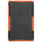 For Lenovo Tab M10 Plus TB-X606F Tire Texture Shockproof TPU+PC Protective Case with Holder(Orange)