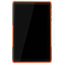 For Lenovo Tab M10 Plus TB-X606F Tire Texture Shockproof TPU+PC Protective Case with Holder(Orange)