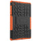 For Lenovo Tab M10 Plus TB-X606F Tire Texture Shockproof TPU+PC Protective Case with Holder(Orange)